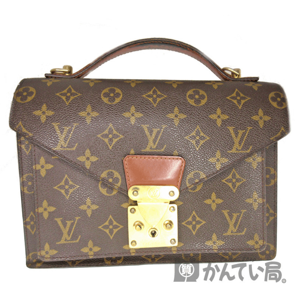 LOUIS VUITTON Monceau Monogram Canvas Brown Bag Business